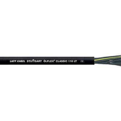 Svart kabel märkt med 'LAPP KABEL STUTTGART ÖLFLEX CLASSIC 110 LT'. Kabeln innehåller färgkodade innerledare.