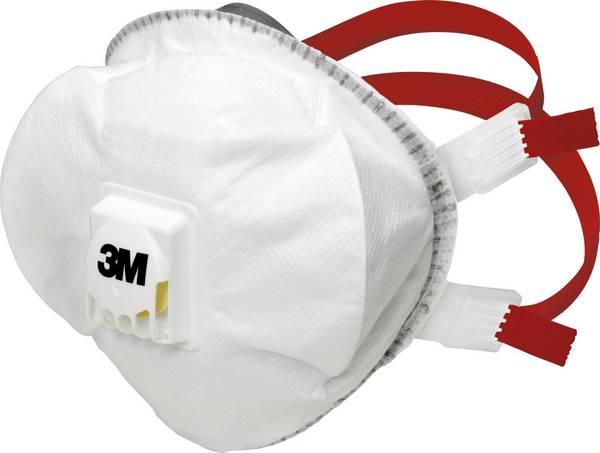3M  8835+ Dammskyddsmask med ventil FFP3 5 st EN 149:2001, EN 149:2009 DIN 149:2001, DIN 149:2009