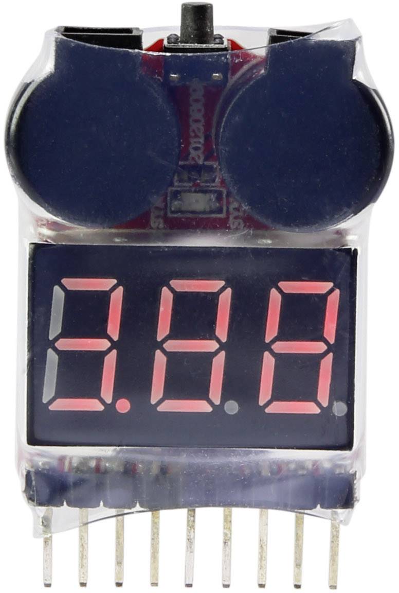 En digital spänningsmätare visar '3.88'. Bakgrunden är neutral.
