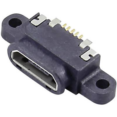 'En svart USB-C-anslutning med guldkontakter och fästhål, lämplig för dataöverföring och strömförsörjning.'