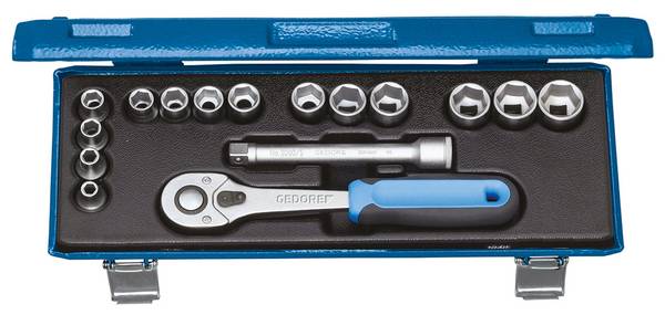 Gedore 30 JMU-10 Hylsnyckelsats metrisk 3/8" 16 delar 2682885