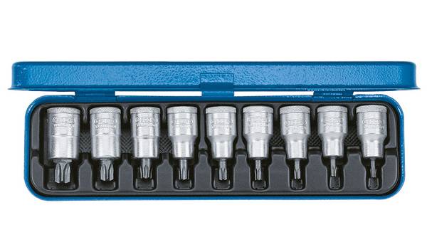 Gedore 6158970 Hylsnyckel-bitsinsats-set imperial 1/2" 9 delar 6158970