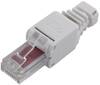 TRU COMPONENTS RJ45-kontakt, Cat 6 Kontakt hane rak Antal poler (RJ) 8 Grå 1 st