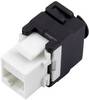 TRU COMPONENTS RJ45-koppling, CAT 6a 93038C361 Koppling rak Antal poler (RJ) 8 Svart, Vit 1 st