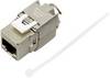 TRU COMPONENTS RJ45-koppling, CAT 6a 93038C362 Koppling rak Antal poler (RJ) 8 Metall 1 st