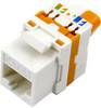 TRU COMPONENTS RJ45-koppling, CAT 6a 93038C364 Koppling rak Antal poler (RJ) 8 Vit, Orange 1 st