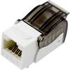 TRU COMPONENTS RJ45-koppling, CAT 6a 93038C365 Koppling rak Antal poler (RJ) 8 Vit, Svart 1 st