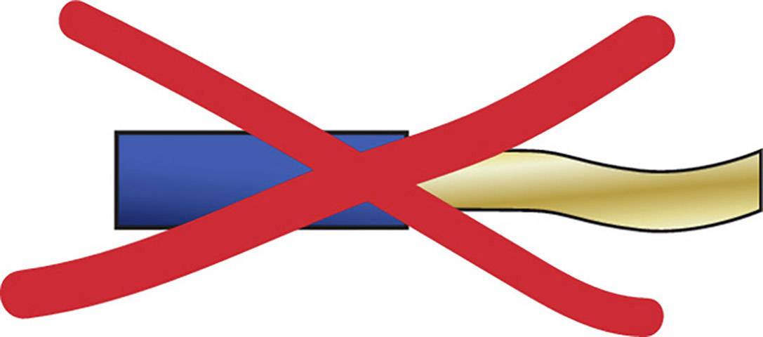 Ett bränt rostbröd med ett rött kryss på, symboliserar en varning om att övervaka brödrostningen i tid.