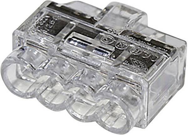 HellermannTyton 148-90038 HCPM-4 Kopplingsklämma Flexibel: 1-2.5 mm² Styvhet: 0.5-2.5 mm² Antal poler: 4 1 st Transparent