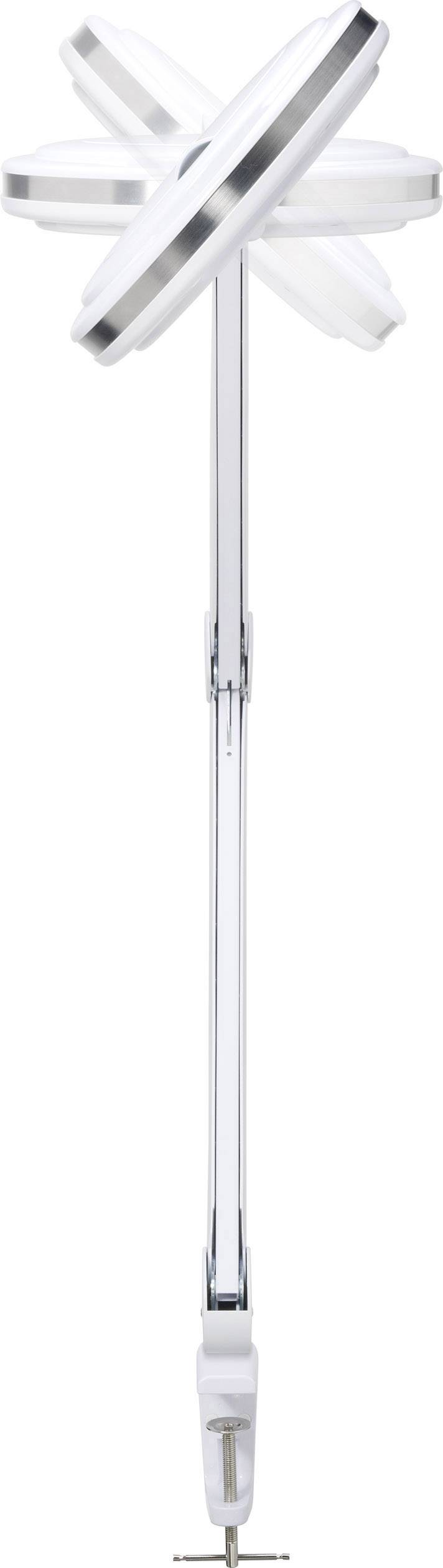 Justerbar, modern LED-skrivbordslampa med flera rörliga leder som möjliggör optimal belysning på arbetsytor.