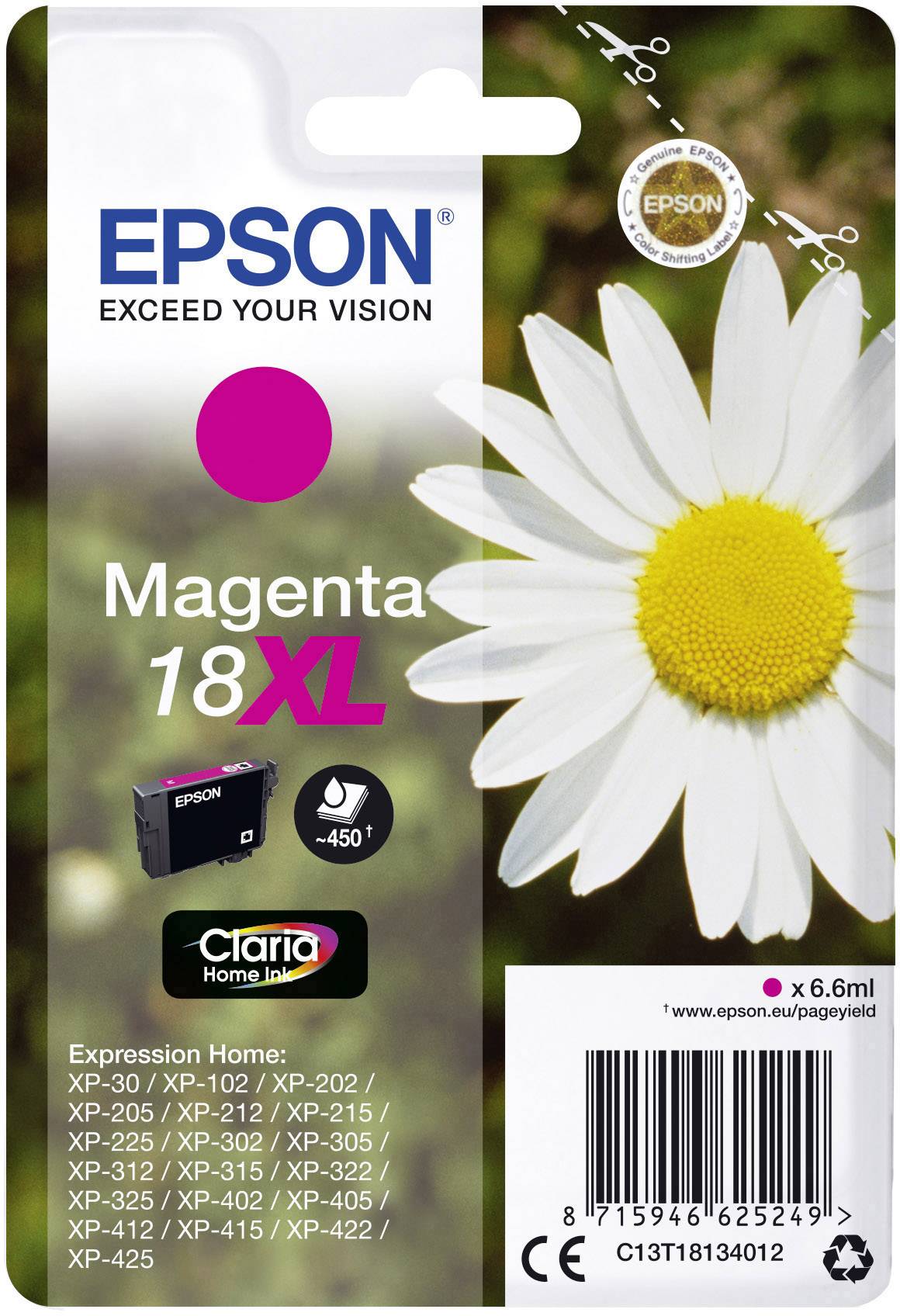Epson Bläck 18XL Original Magenta C13T18134012