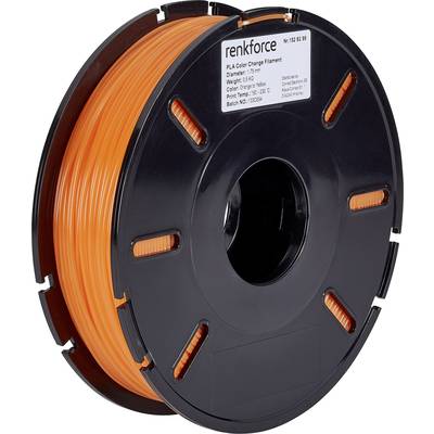 Renkforce RF-4511214 3D-skrivare Filament  PLA-plast  1.75 mm Orange, Gul 500 g