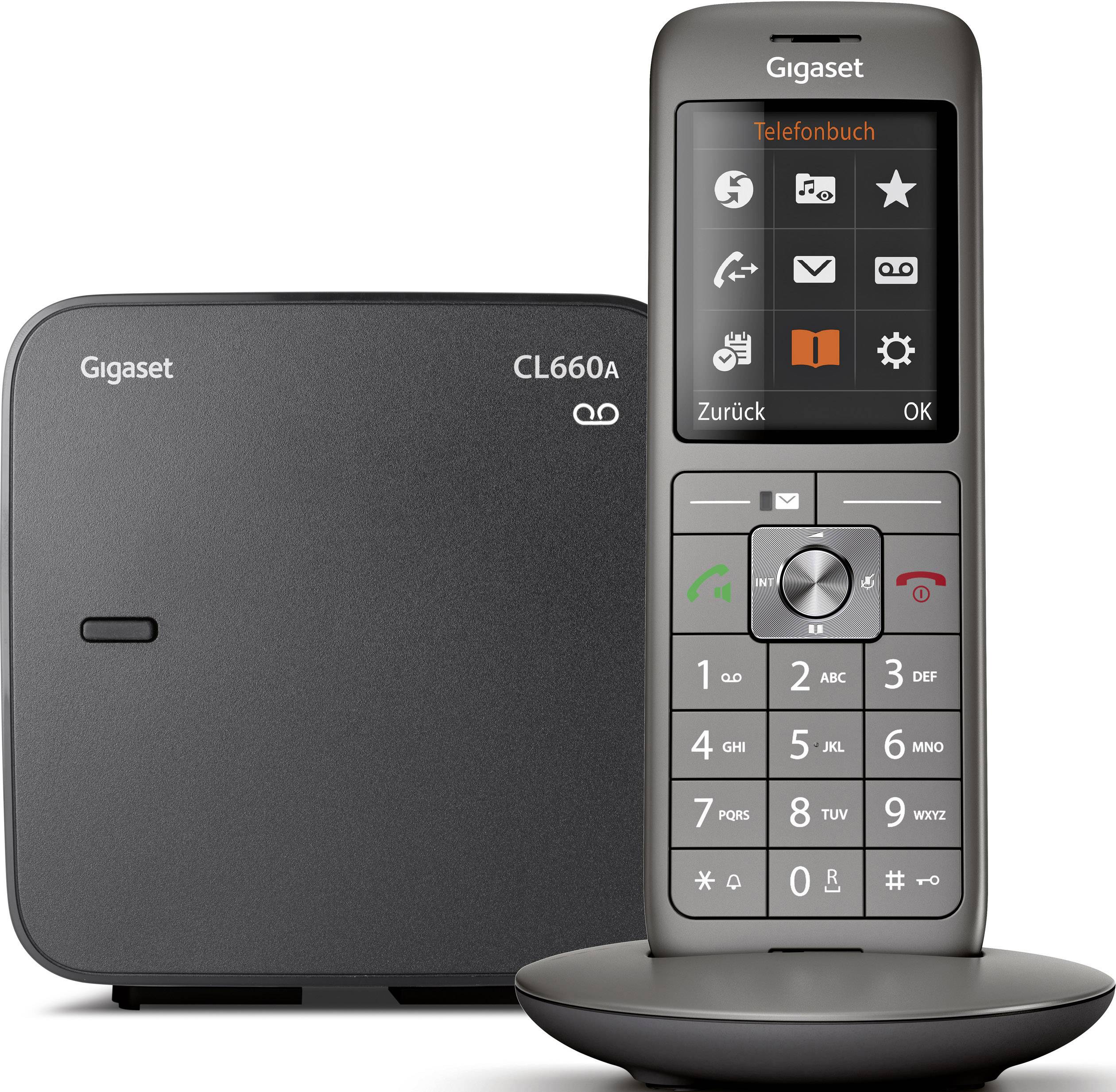 Gigaset CL660A DECT/GAP Trådlös telefon analog Telefonsvarare Antracit, Svart