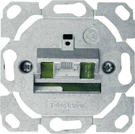 Telegärtner AMJ45 8 K UP/50 ohne Zentralplatte Nätverksuttag Infälld, Balustrad Insats CAT 6A