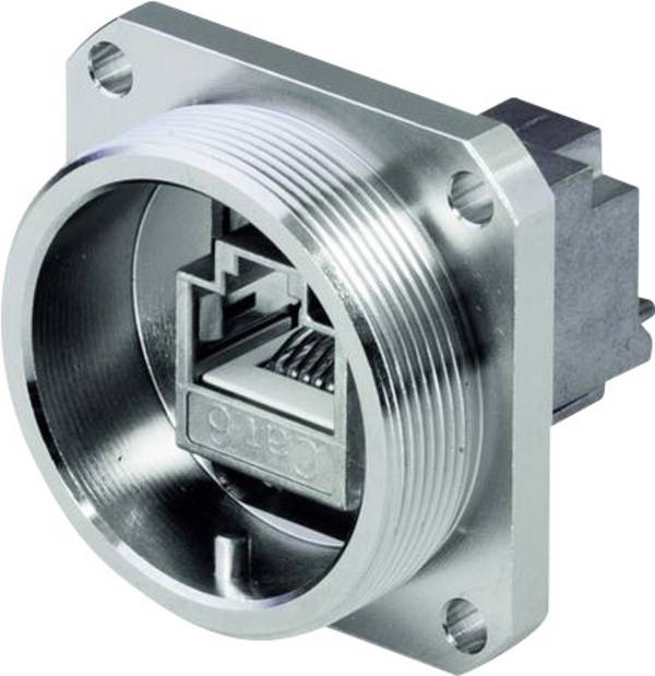 Telegärtner 100007381 Kontakt 100007381 RJ45 Flänsinsats    Antal poler (RJ) 8P8C Metall 1 st