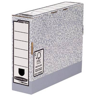 Bankers Box® arkivbox System 8 x 31,5 x 26 cm (B x H x D) DIN A4 med arkivtryck kartong, 100 % återvunnen grå/vit