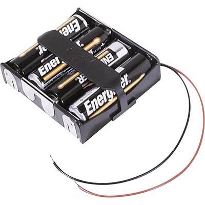 MPD BA4AAW Batterihållare 4 AA (R6) Kabel (L x B x H) 63 x 55 x 16 mm