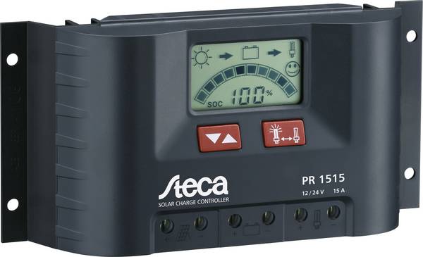 Steca PR 1515 Solenergi laddningsstyrenhet PWM 12 V, 24 V 15 A