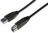 Digitus USB-kabel USB 3.2 Gen1 USB-A kontakt, USB-B kontakt 1.80 m Svart Rund, trefaldigt skärmad AK-300115-018-S