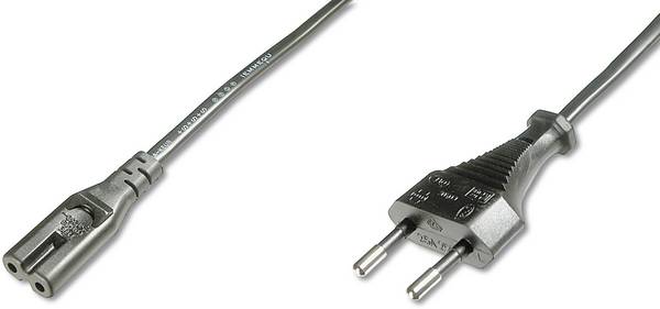 Digitus IEC, Ström Strömsladd [1x Apparat hona C7 - 1x Euro-kontakt] 1.80 m Svart
