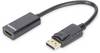 Digitus DB-340400-001-S DisplayPort / HDMI Adapter [1x DisplayPort hane - 1x HDMI hona] Svart Rund, dubbelt skärmad, låsbar 15.00 cm
