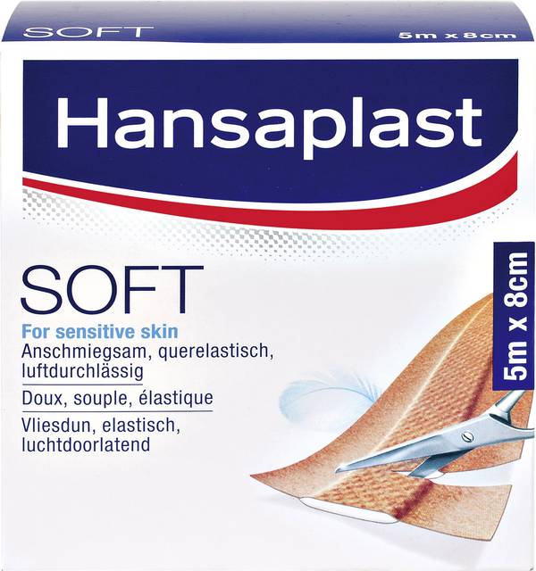 Hansaplast 1556527 Hansaplast soft plåster (L x B) 5 m x 8 cm