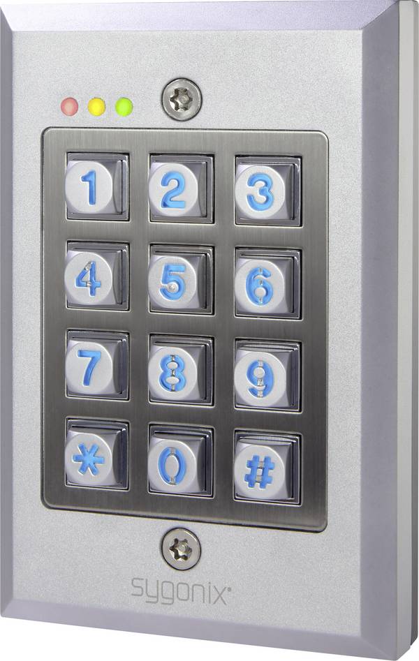 Sygonix SY-3118492 Kodlås Utanpåliggande   IP65 med upplyst knappsats