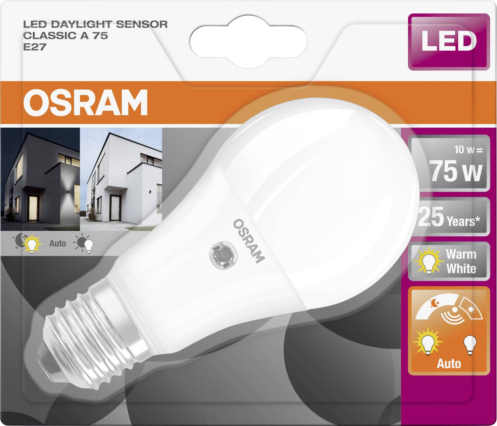 OSRAM LED EEK A+ (A++ - E) E27 Glödlampsform 10 W = 75 W Varmvit inkl