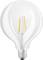 Glödlampa med synligt glödtråd och skruvfattning, symboliserar innovation och kreativitet.