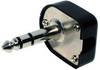 TRU COMPONENTS 1559782 Hörlursuttag 6.35 mm Kontakt hane vinklad Antal poler: 3 Stereo Svart 1 st