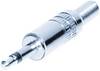 TRU COMPONENTS 1559793 Hörlursuttag 3.5mm Kontakt hane rak Antal poler: 2 Mono Silver 1 st