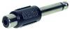 TRU COMPONENTS Hörlursuttags-adapter Teleplugg 6.35 mm - RCA-hona Mono Antal poler:2 1 st