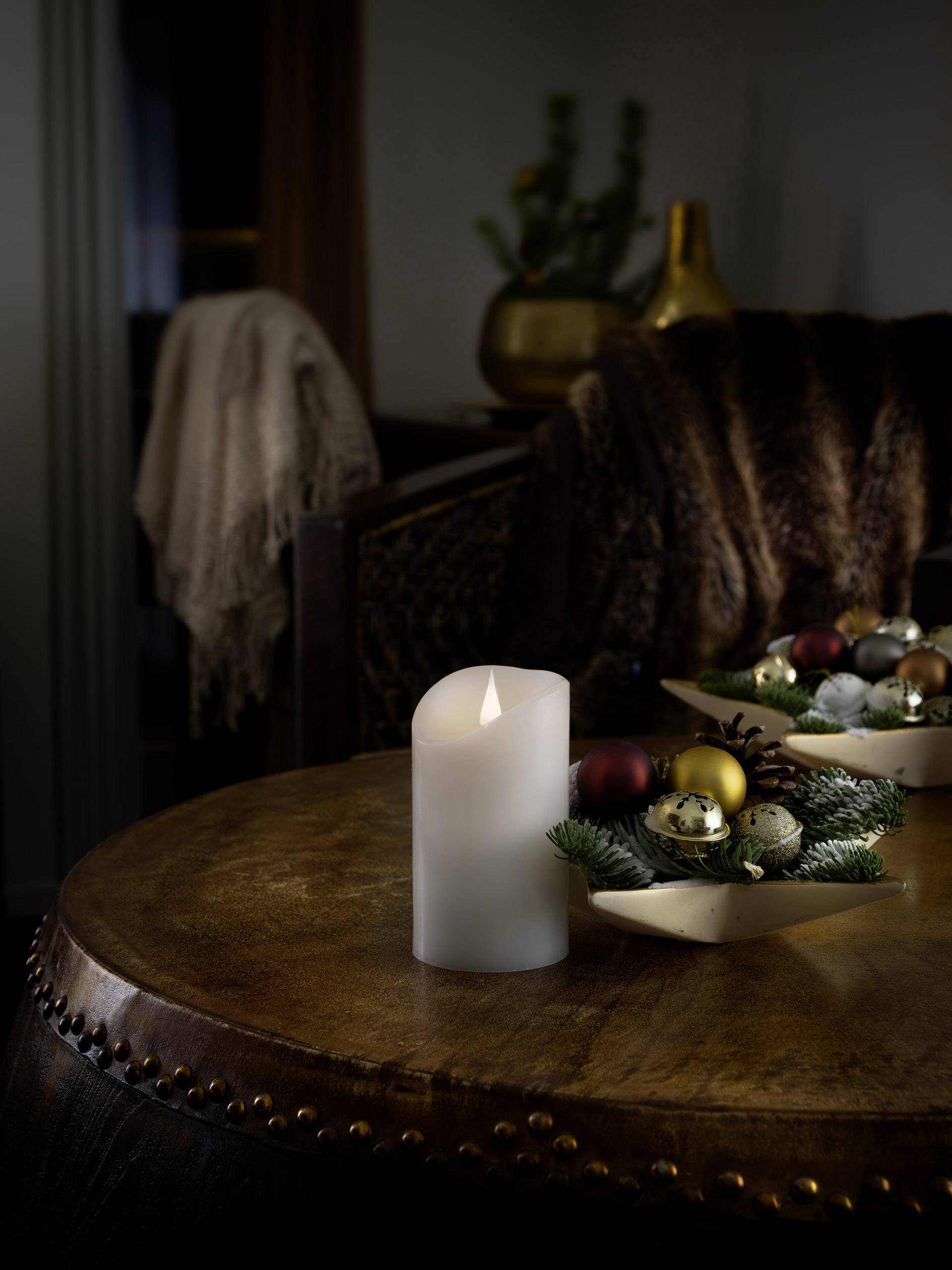 Konstsmide 1830-100 LED-Echtwachskerze Vit Varmvit