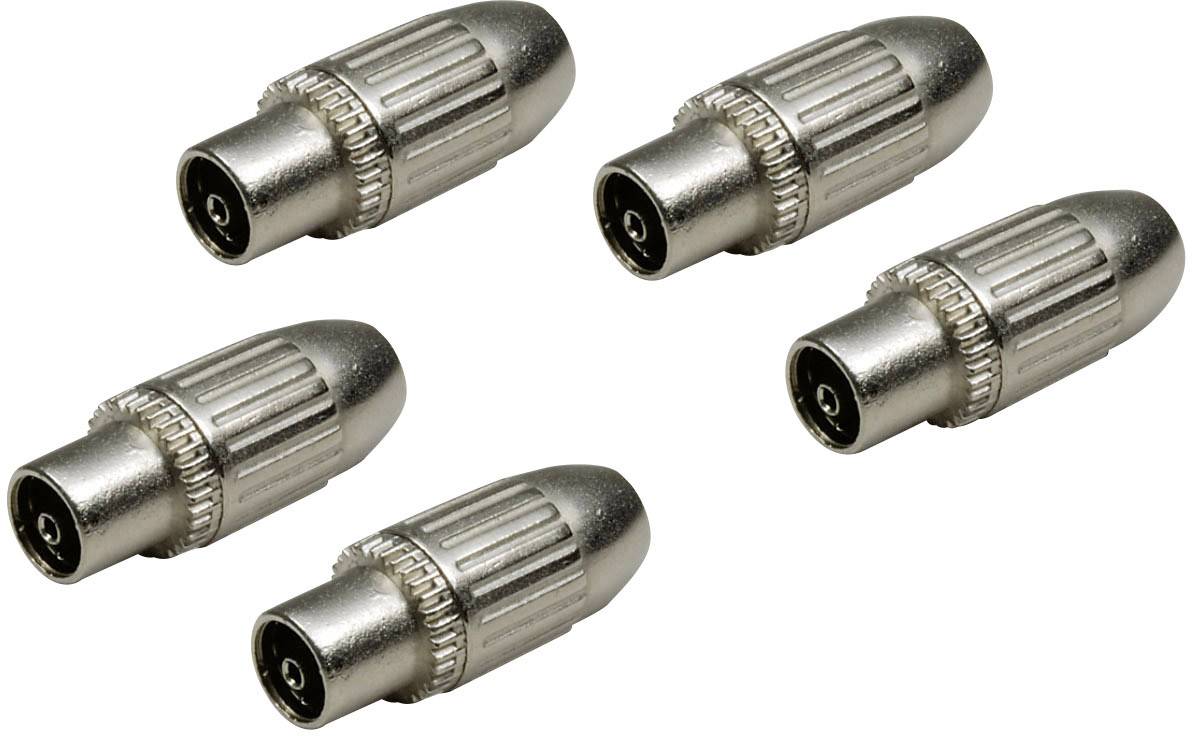BKL Electronic 0403509 Koaxkoppling Metall Anslutningar: Koaxialkontakt IEC 5 st