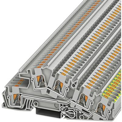 Phoenix Contact 3214050 Trippel skyddsledarterminal 6.2 mm Fjäder Grå 50 st