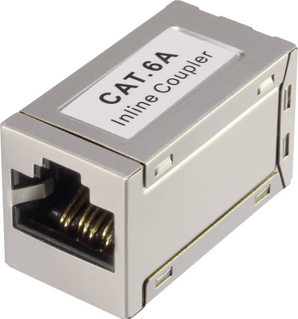 Renkforce RJ45 Nätverk Adapter CAT 6A [1x RJ45 hona - 1x RJ45 hona]  Vit