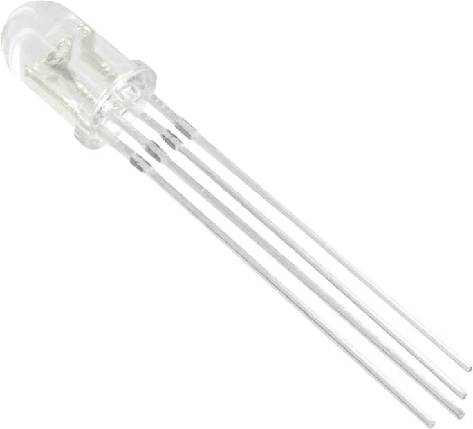 TRU COMPONENTS 1577513 LED hållmonterad Röd, Grön, Blå Rund 5 mm 1900 mcd, 2350 mcd, 1850 mcd 45 ° 20 mA