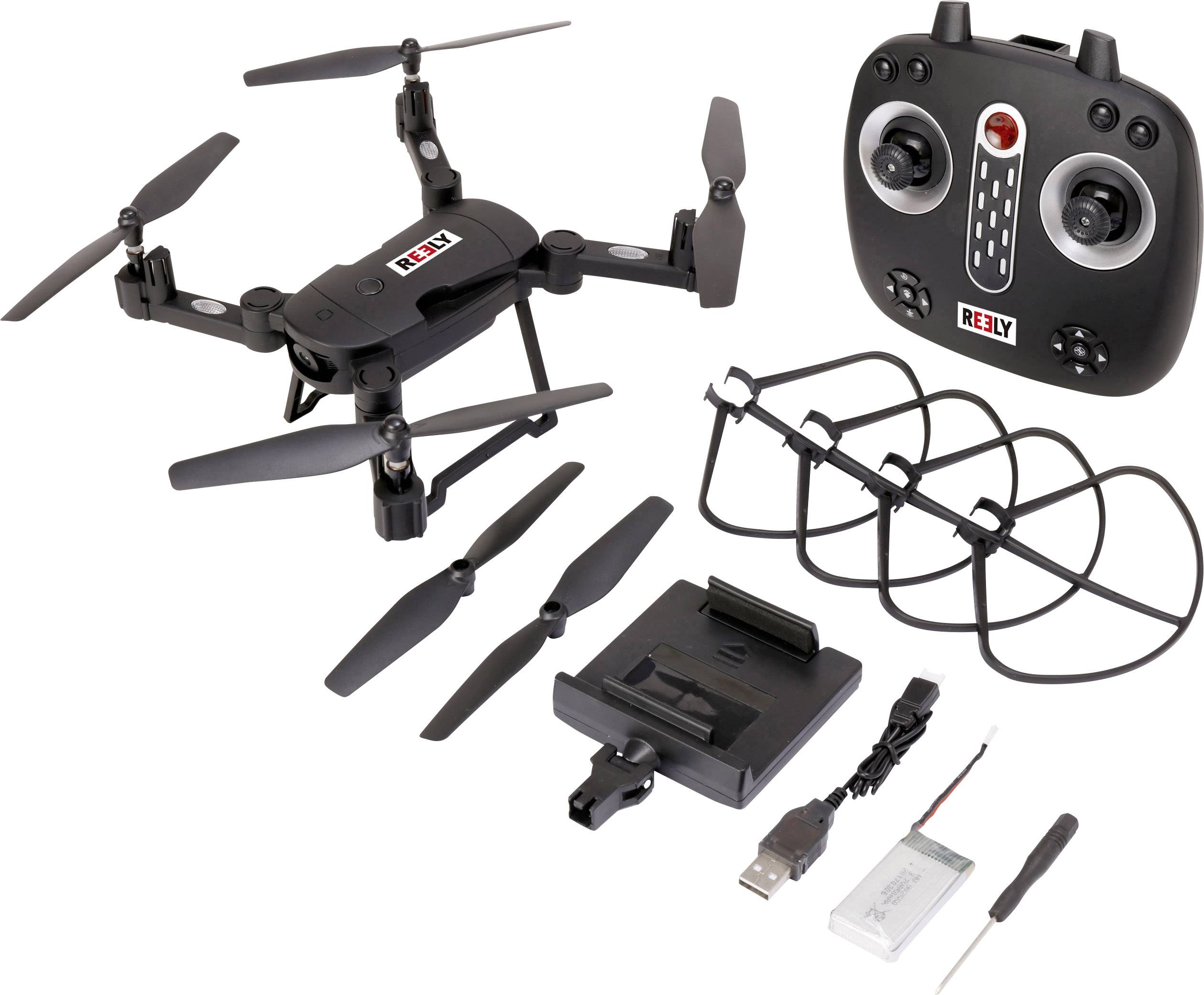 reely folding drone gps