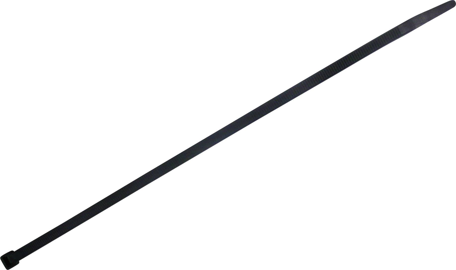TRU COMPONENTS 1578100 Buntband 800 mm 8.80 mm Svart Värmestabiliserad 100 st