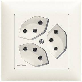 Edizio by Feller 3x Insats Trippla uttag EDIZIOdue Vit 87303.FMI.S.61 1 st