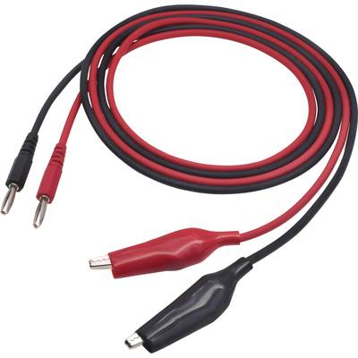 VOLTCRAFT MSL-100 Mätledning 4 mm stiftdon 1.00 m Svart, Röd 1 st