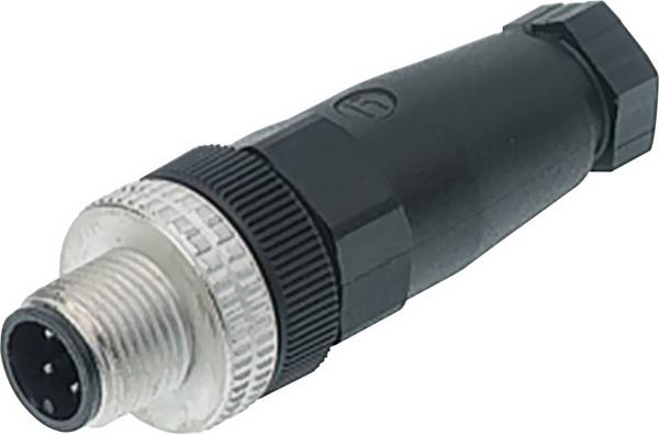 Hirschmann 933 162-100-1 Sensor/ställdon-kontakt, okonfektionerad M12 Kontakt hane rak  Antal poler (RJ): 4 1 st