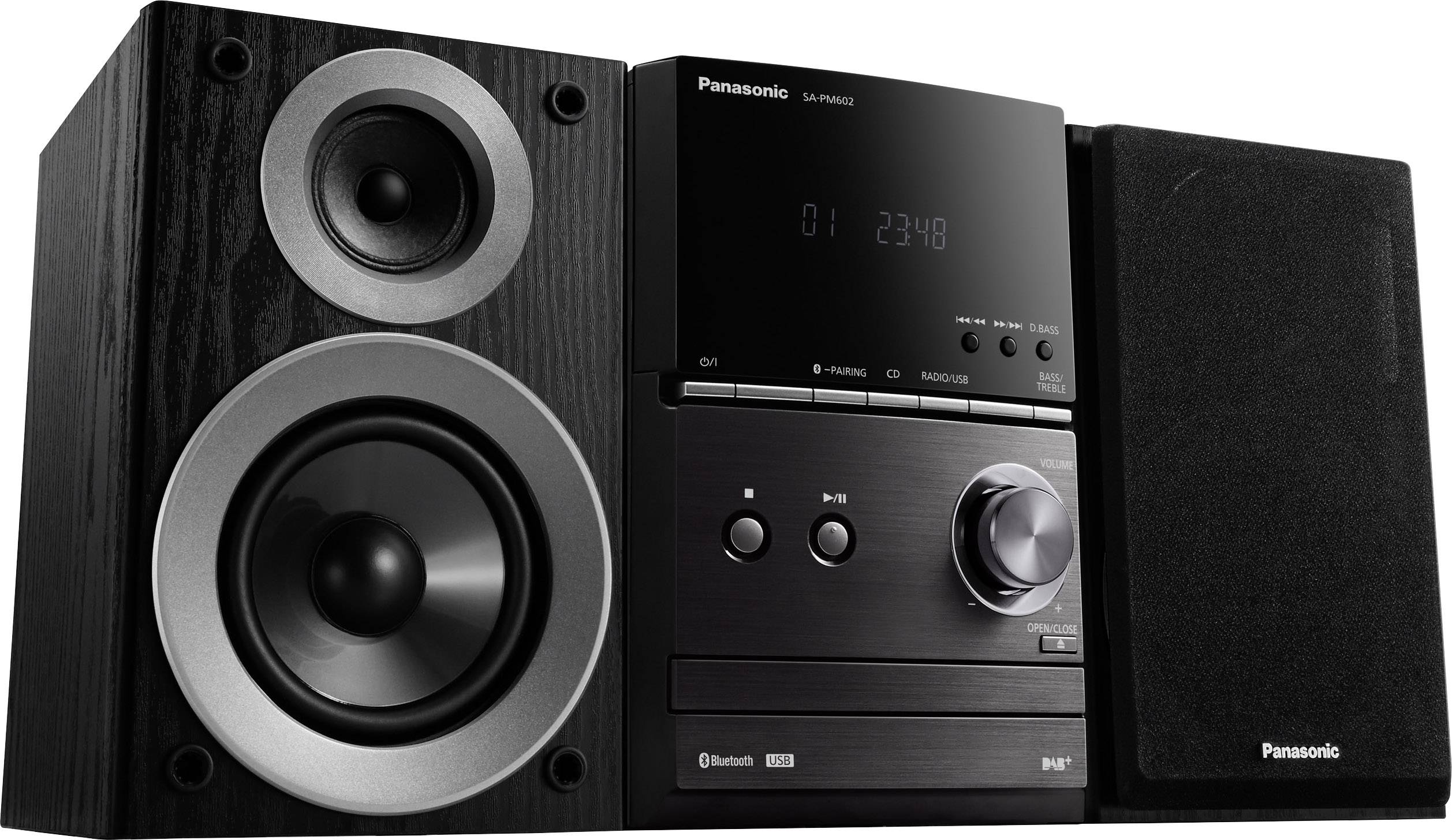 Panasonic SC-PM602EG-K Kompaktstereo Bluetooth, DAB | Conrad.se