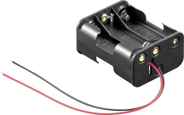 Goobay 81216 Batterihållare 6 AA (R6) Kabel (L x B x H) 58 x 47 x 28 mm