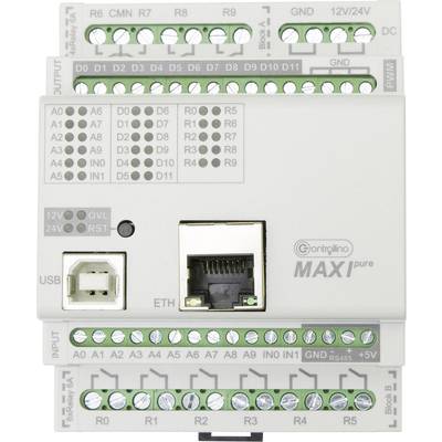 PLC-styrningsmodul Controllino MAXI pure 100-100-10 12 V/DC, 24 V/DC
