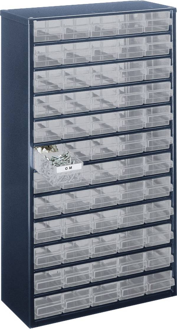 raaco Lådskåp (L x B x H) 150 x 306 x 552 mm Antal fack: 60 rörlig underavdelning Innehåll 1 st
