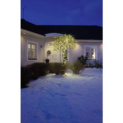 Konstsmide 3610-140 Mikroljusslinga Utomhus 230 V Antal ljuskällor 40 LED Varmvit Belyst längd: 6.24 m