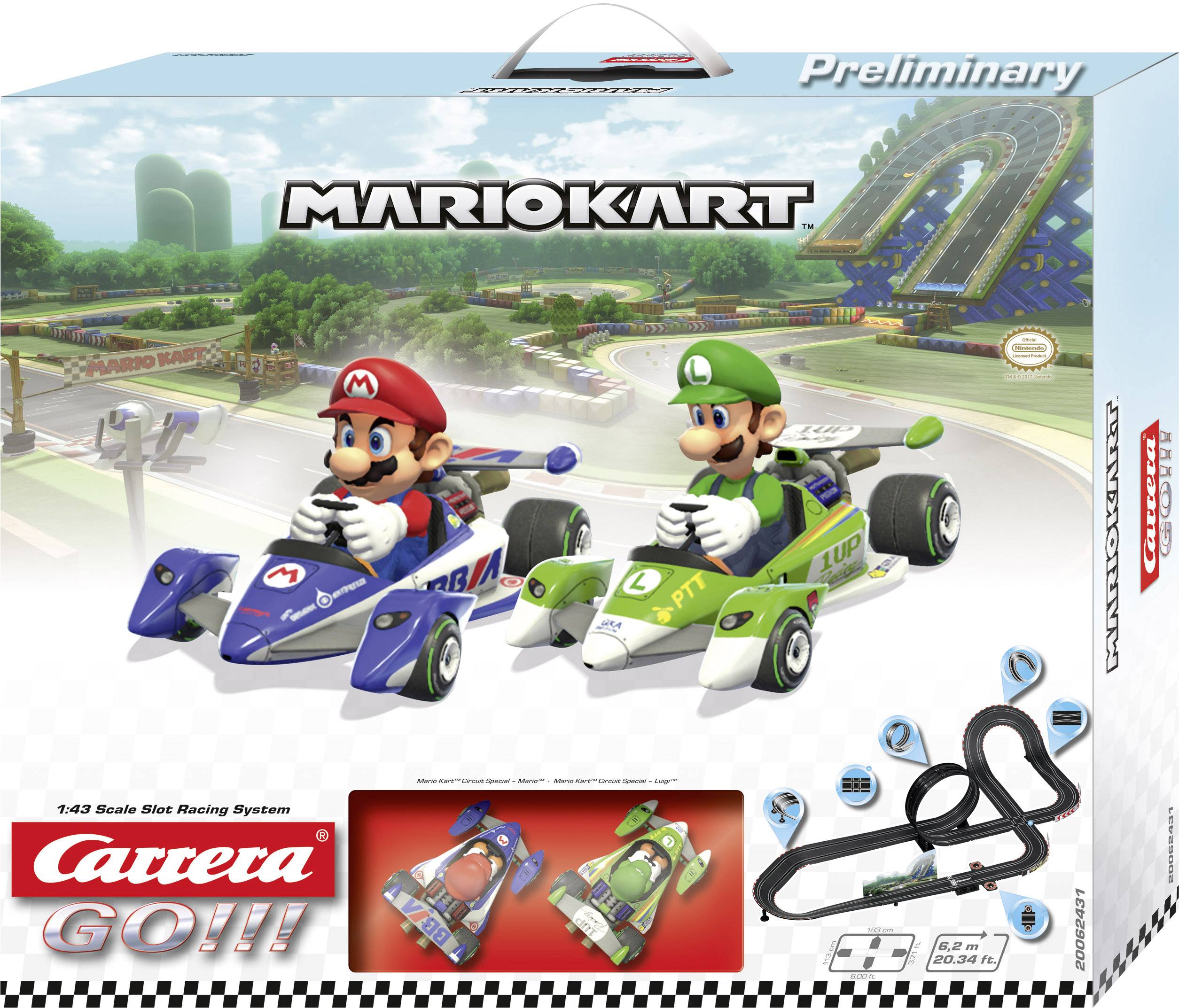 carrera go mario kart slot car set