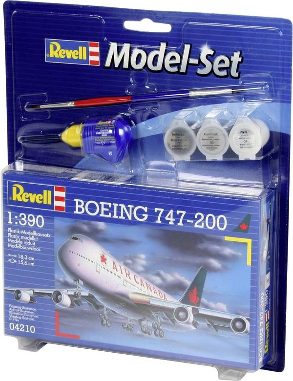 Revell 64210 Boeing 747-200 Air Canada Flygmodell byggsats 1:390