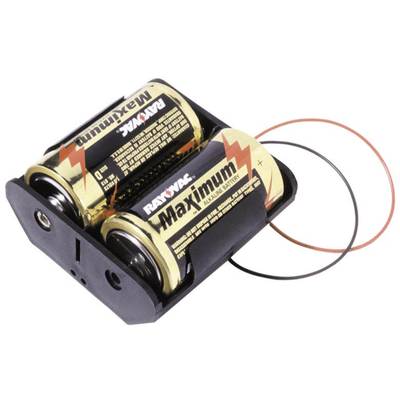 MPD BH2DW Batterihållare 2 D (R20) Kabel (L x B x H) 71 x 71 x 31 mm